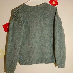 Sage Green Glittery Sweater.